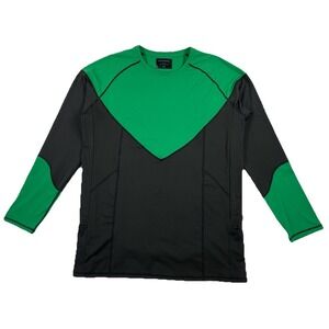 SUPERX  Apparel Green Lantern Compression Shirt Men's XXL Long Sleeve Athletic